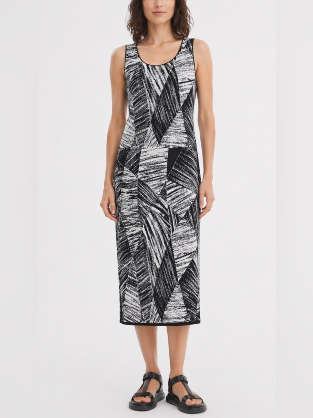 Sarah Pacini Bicolor Jacquard Knitted Maxi Dress - Picture 3 of 11
